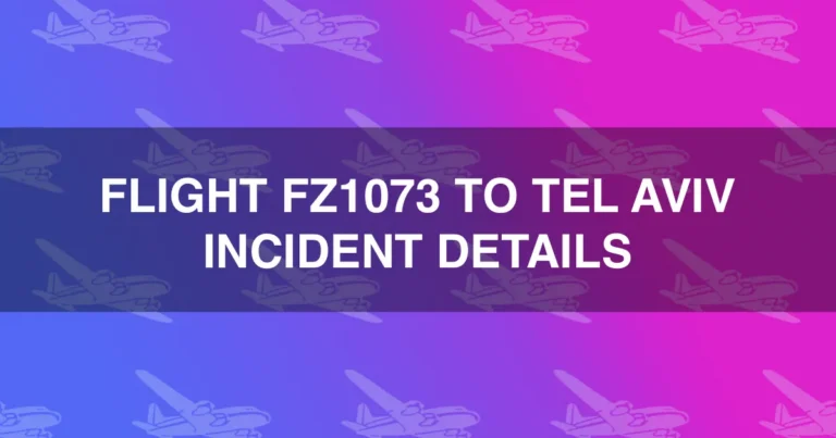 Flight FZ1073 to Tel Aviv: incident details